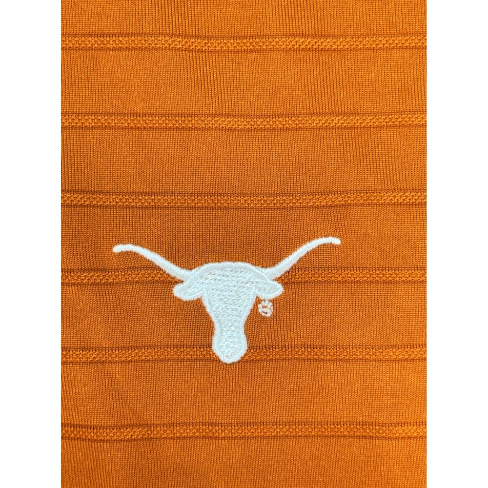 Pro Player Texas Longhorns Mens Large Burnt Orange Striped Performance Polo Shir - Picture 8 of 8